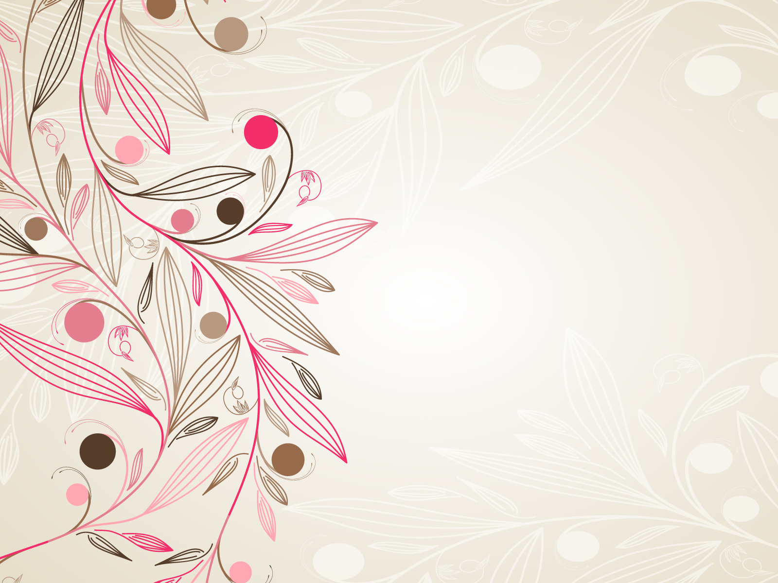 Floral Simple Backgrounds | Beige, Blue, Colors, Flowers, Orange, Pink,  Red, White Templates | Free PPT Grounds
