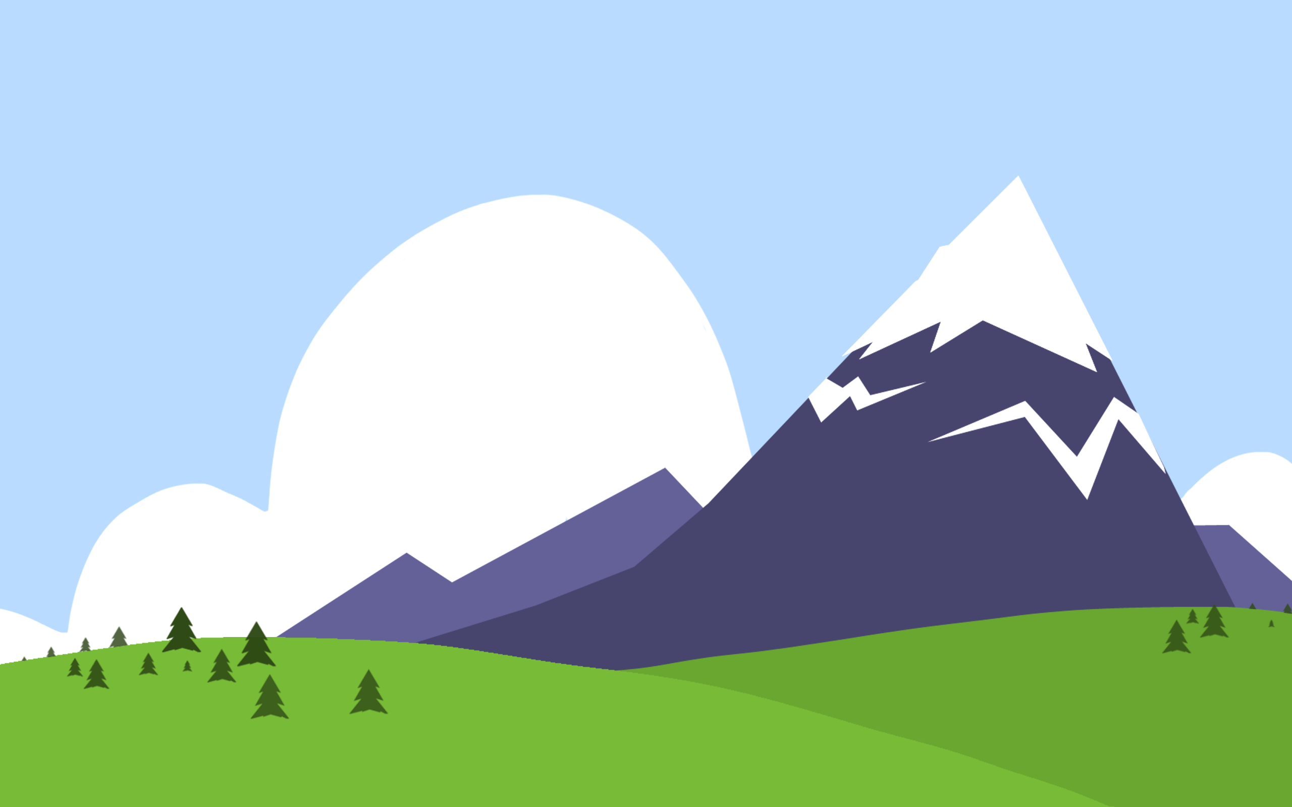 Mountain and Forest Backgrounds | Blue, Green, Nature, Purple, White  Templates | Free PPT Grounds