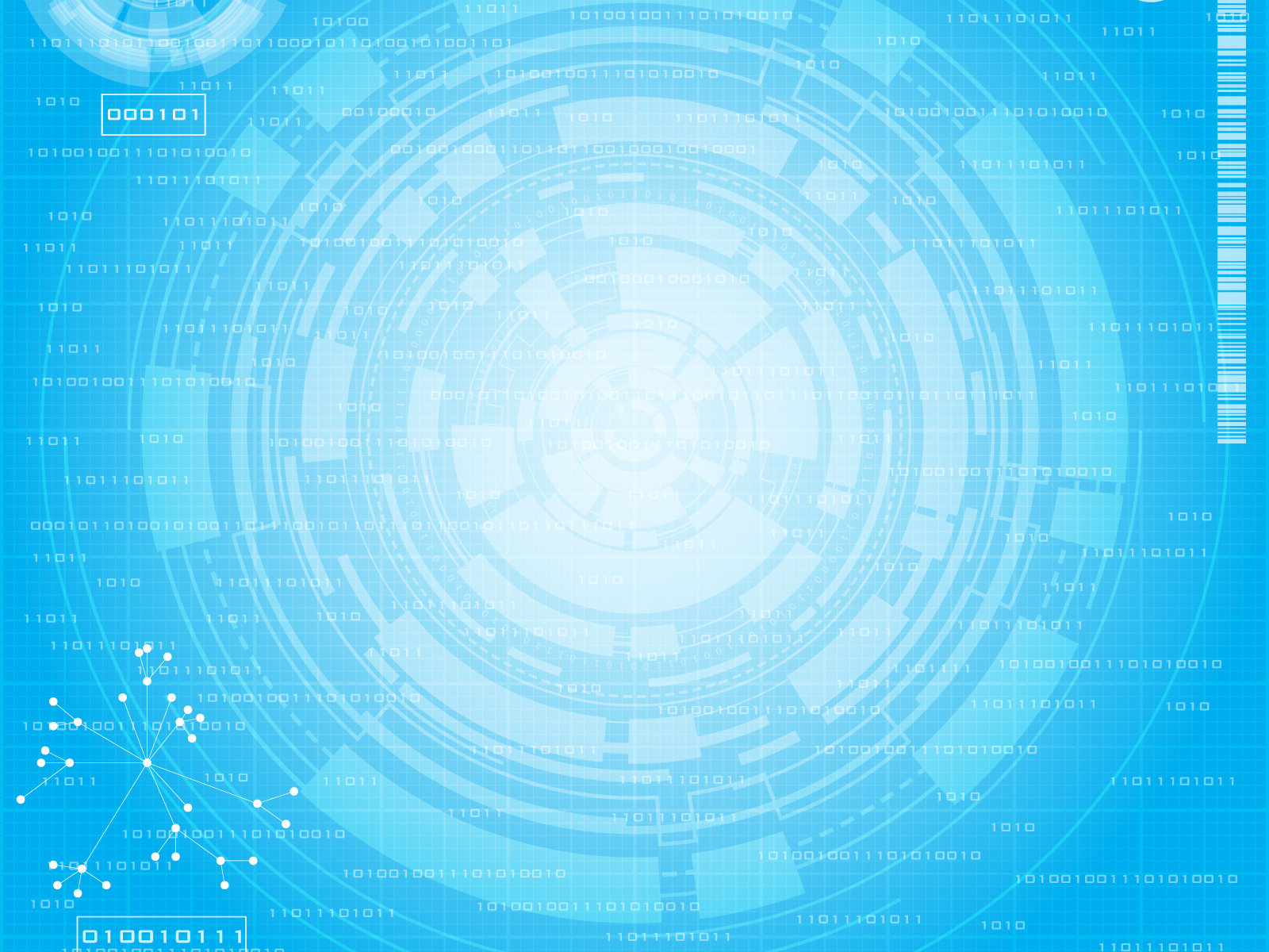 Blue Tech Circles Powerpoint Technology Backgrounds Powerpoint