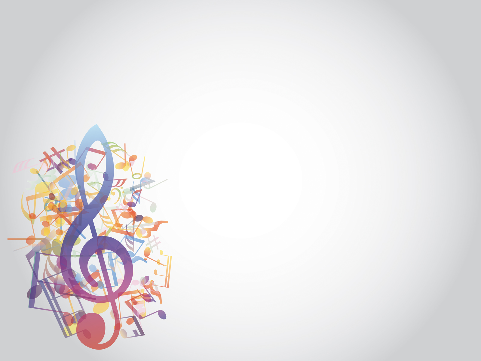 Colored Music Notes Style Backgrounds | Music Templates | Free PPT Grounds