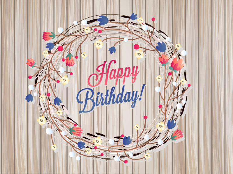 Floral birthday card Backgrounds | Brown, Cartoon, Holiday Templates | Free  PPT Grounds