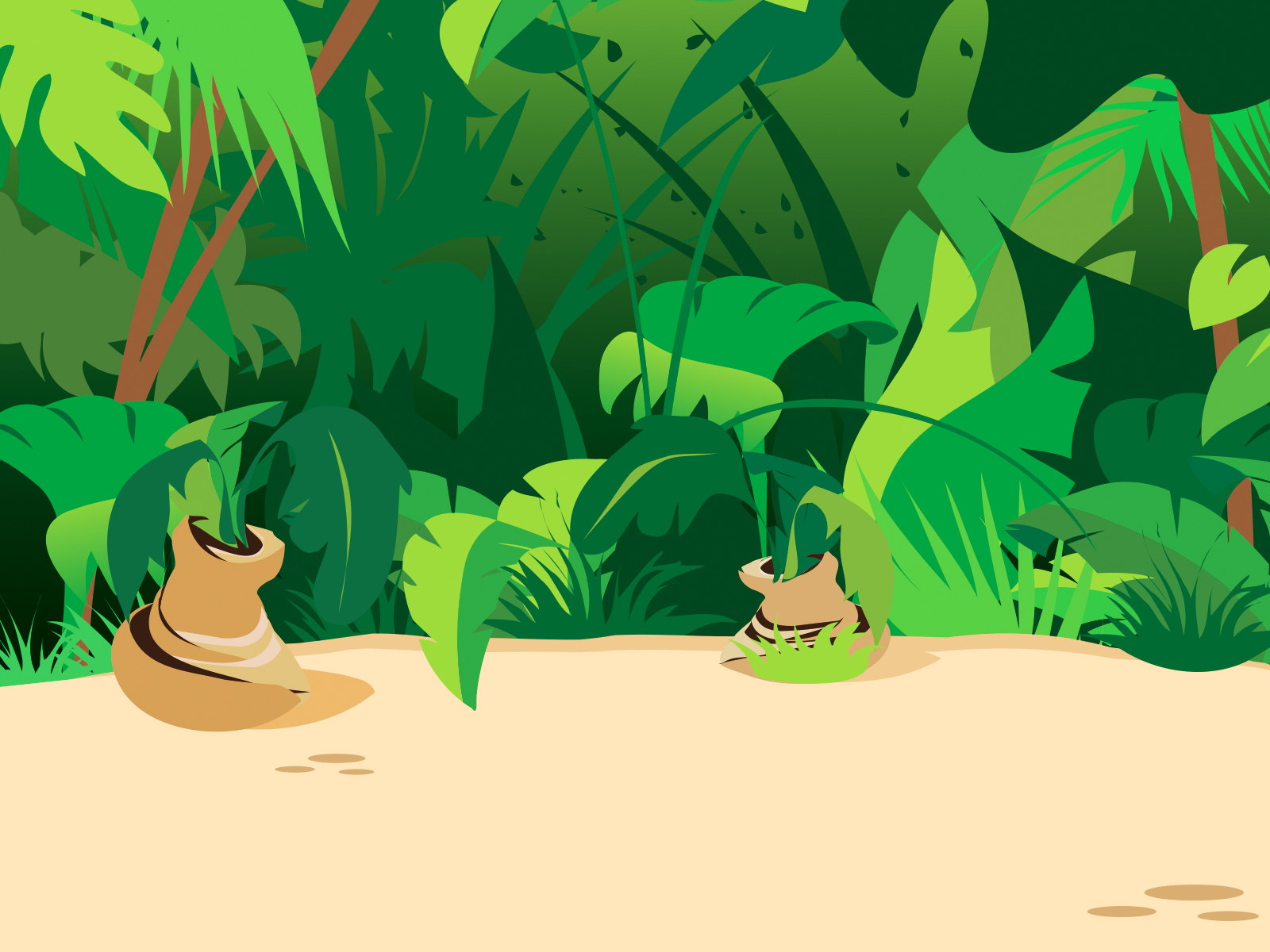 Jungle Plants Backgrounds | Green, Nature Templates | Free PPT Grounds