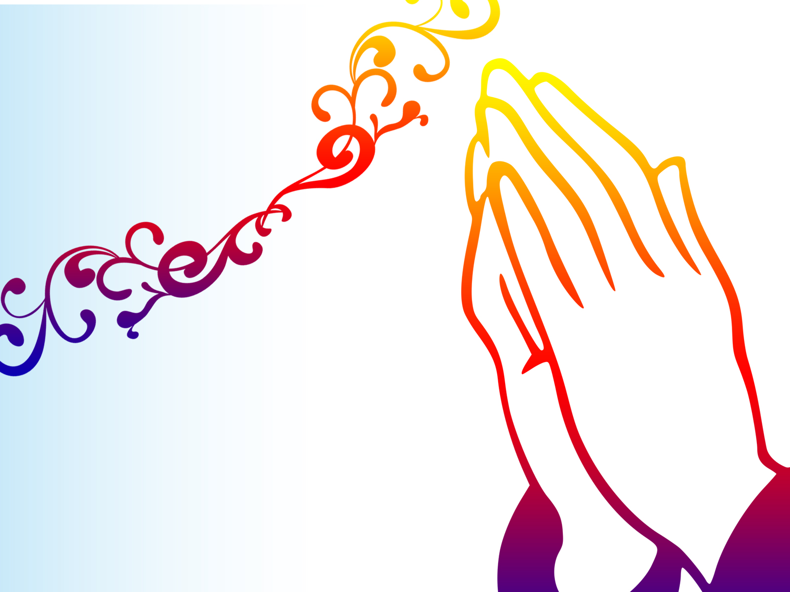 Praying Hands Backgrounds | Orange, Religious Templates | Free PPT Grounds