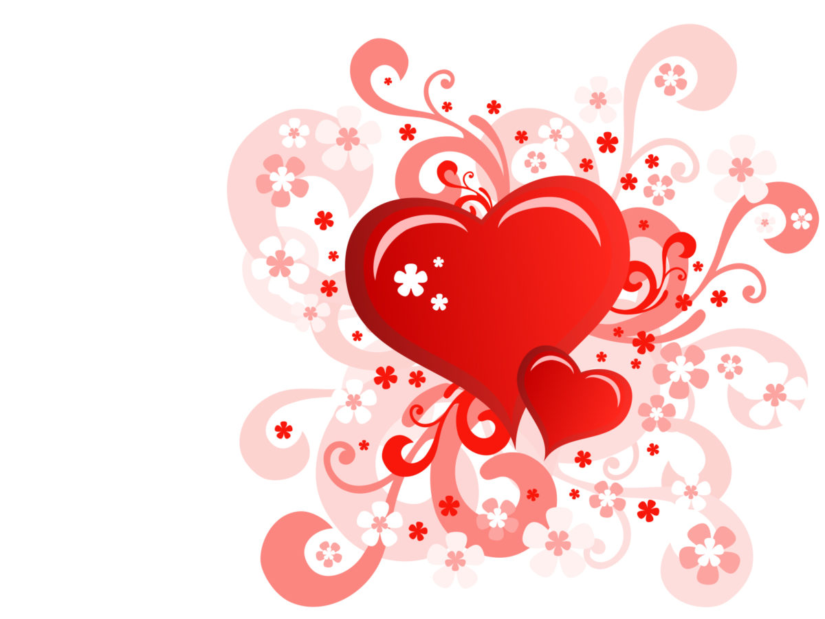 Floral Heart Valentine Day Backgrounds | Flowers, Love, Red Templates ...