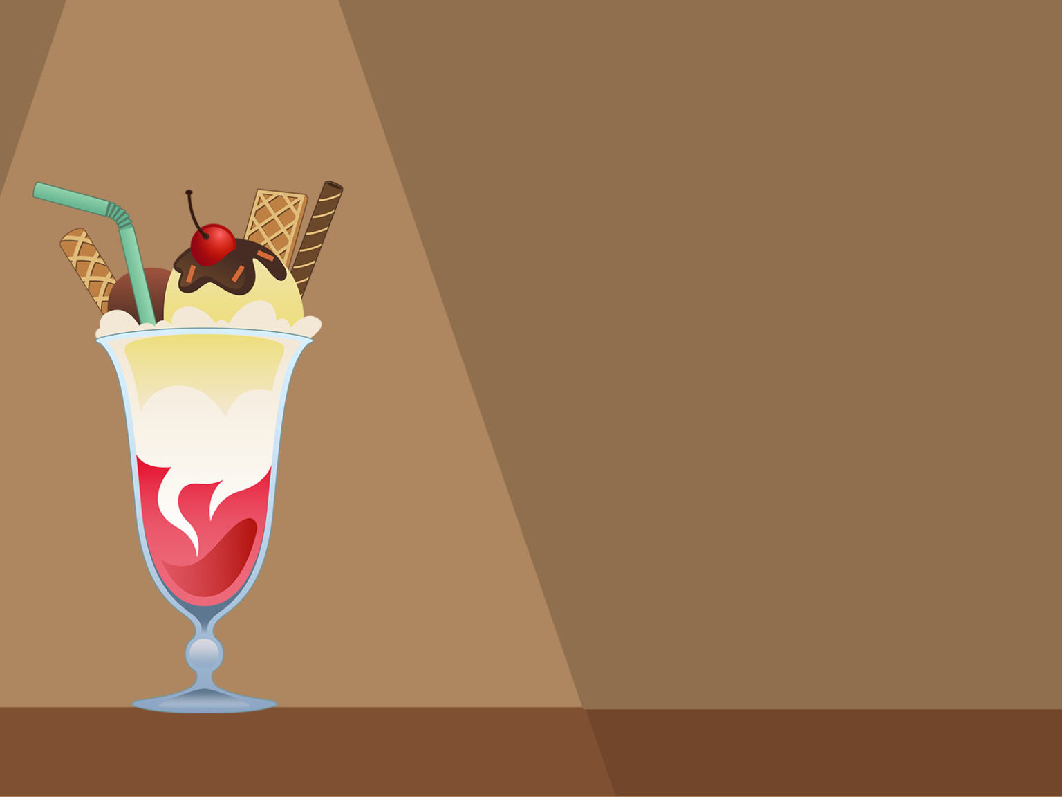 Delicious Ice Cream Backgrounds Brown Foods Drinks Templates Free PPT Grounds