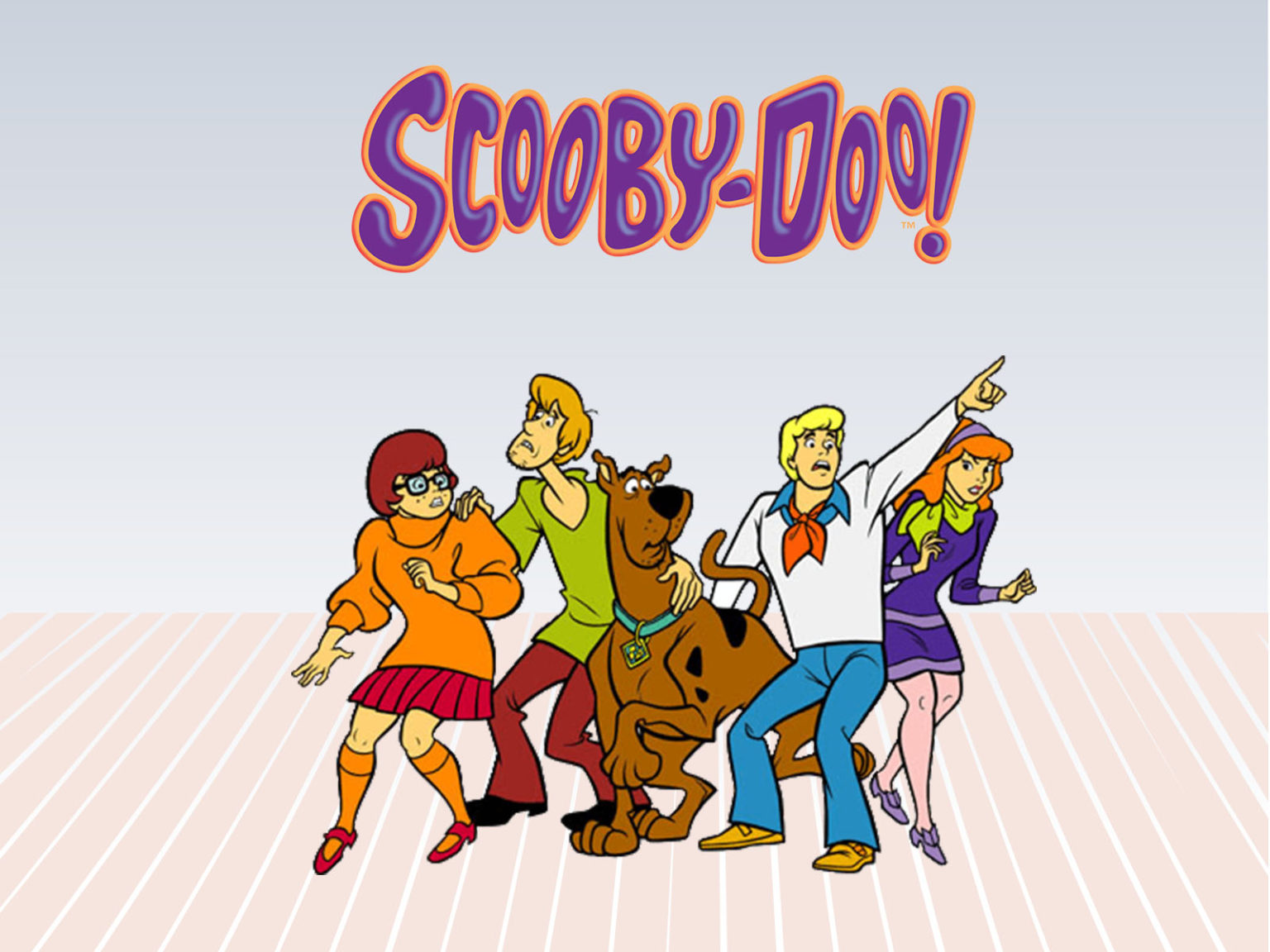 Scooby Doo Characters Backgrounds Cartoon Grey Pink Templates