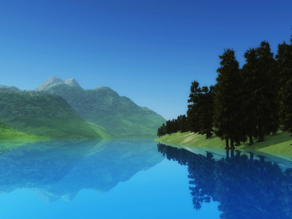 3D Lake Side Backgrounds | 3D, Nature Templates | Free PPT Grounds