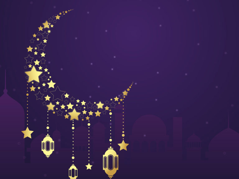 Ramadan Month Backgrounds | Navy, Religious Templates | Free PPT Grounds